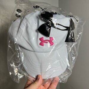 Women's Under Armour Blitzing Adjustable Cap OSFM Gray/Pink‎